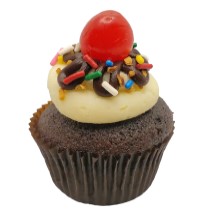 Hot Fudge Sundae Cupcake